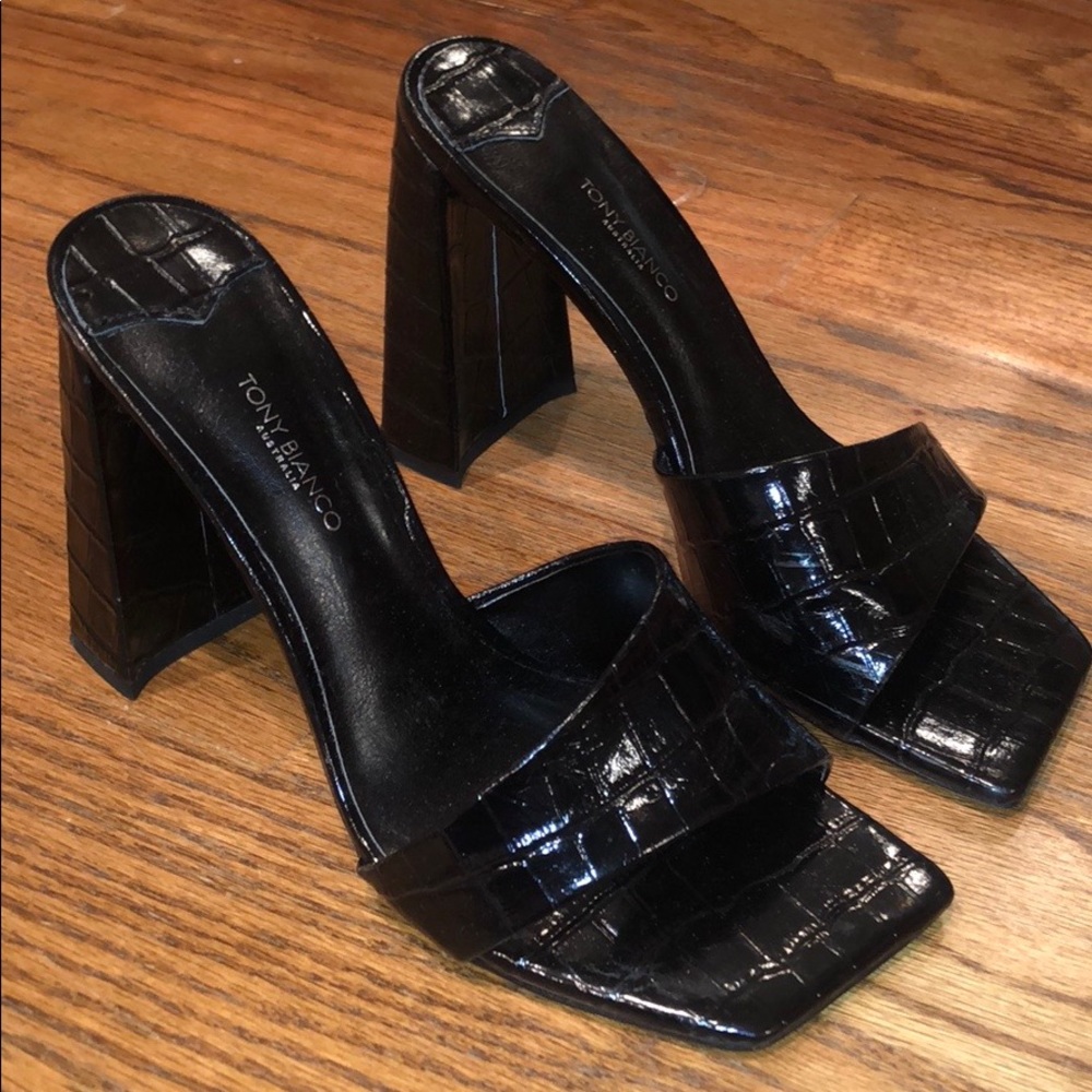 tony bianco black sandals (worn once) - Picture 2 of 6